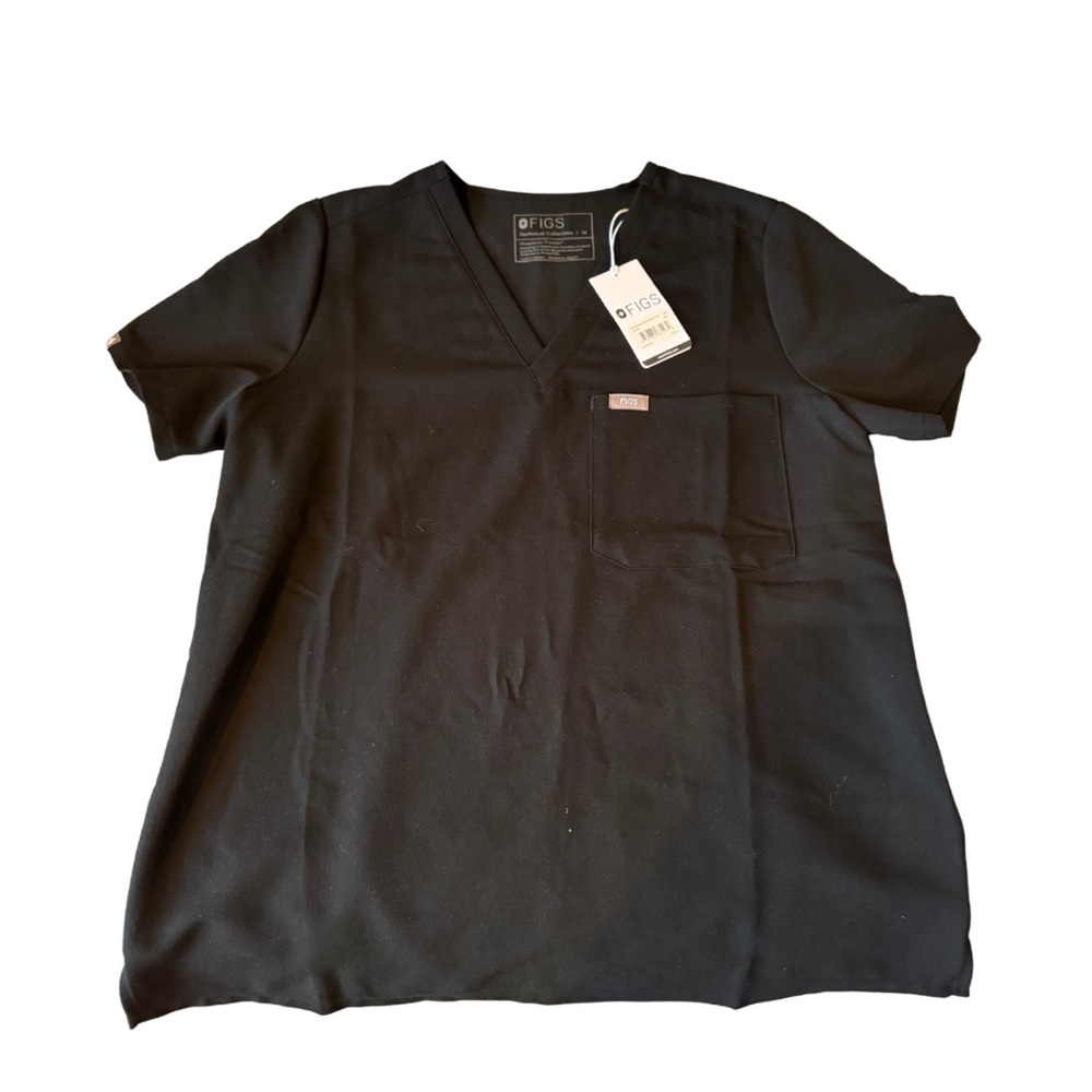 NWT Figs Black Catarina Scrub Top Size Medium
